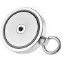 VEVOR Magnet Fishing Kit, 2000 LBS/907 Kg Double-Sided Pulling Force Strong Magnet Fishing Kit, Rare Earth Neodymium Magnetic Fishing Kit Includes Grappling Hook, Heavy Duty Rope, Gloves and Eyebolt