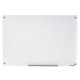 VEVOR Magnetic Glass Whiteboard, Dry Erase Board 900 x 600 mm, Wall-Mounted Large White Glassboard Frameless, with Marker Tray, an Eraser and 2 Markers, White