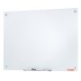 VEVOR Magnetic Glass Whiteboard, Dry Erase Board 900 x 600 mm, Wall-Mounted Large White Glassboard Frameless, with Marker Tray, an Eraser and 2 Markers, White
