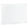 VEVOR Magnetic Glass Whiteboard, Dry Erase Board 1200 x 800 mm, Wall-Mounted Large White Glassboard Frameless, with Marker Tray, an Eraser and 2 Markers, White