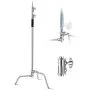 VEVOR C Stand, Max Height 10.83 ft/330 cm, Stainless Steel Heavy Duty Photography Light Stand with 1463-2987 mm Adjustable Height, 44 lbs/20 kg Load Capacity for Studio Softbox, Monolight, Reflector