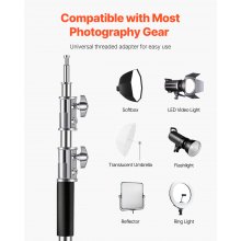 C Stand Max Height 10.83 ft/330 cm Stainless Steel Photography Light Stand