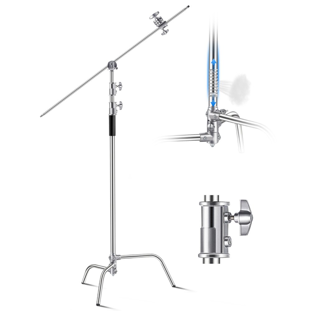 C Stand with Boom Arm Max Height 10.83 ft/330 cm Photography Light Stand