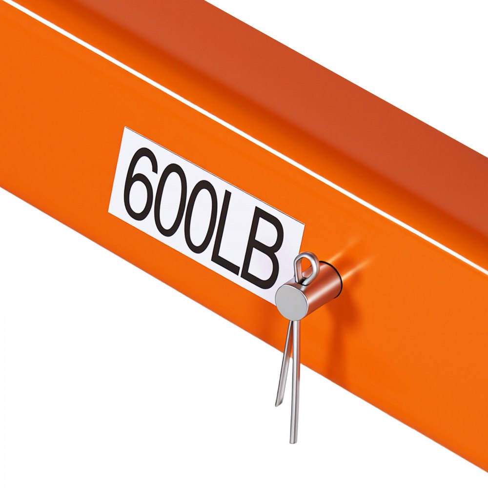VEVOR Truck Crane, 453.6 kg Manual Pickup Hitch Crane Truck-Mounted with Hand Winch & 8T Hydraulic Jack, 360° Rotating Telescopic Boom, Foldable Truck Bed Jib for Machine Lumber Equipment Lifting