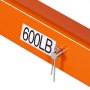VEVOR Truck Crane, 453.6 kg Manual Pickup Hitch Crane Truck-Mounted with Hand Winch & 8T Hydraulic Jack, 360° Rotating Telescopic Boom, Foldable Truck Bed Jib for Machine Lumber Equipment Lifting