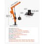 VEVOR Truck Crane, 907.2 kg Manual Pickup Truck Crane Truck-Mounted with Hand Winch & 12T Hydraulic Jack, 360° Rotating Telescopic Boom, Foldable Truck Bed Jib for Machine Lumber Equipment Lifting