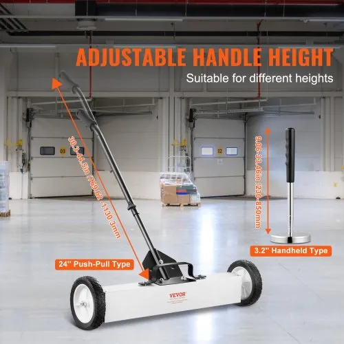 Ratastega magnetkoristaja 61 cm, tõstejõud 23 kg — pilt 3