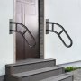 VEVOR Handrails for Outdoor Steps, 29" Length Wall Mount Safety Railings for 1-3 Steps, U-Shaped Handrail with Matte Black Finished, Stair Handrails for Kids, Elderly, Pregnant Women, Disabled 2 PCS