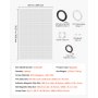 VEVOR Magnetic Window Screen,  58.27 x 39.17 inch PVC and Fiberglass Mesh, White Frames with Black Magnetic Strip and Wind Clips, No Drilling Easy Installation, Magnetic Screen for House Window