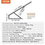 VEVOR Bed Lift, 59x71 in Compatible Bed Size 154 lbs Load Bearing, DIY Wall Bed Mechanical Hardware Kit Vertical Deluxe, Pneumatic Lever Heavy Duty Bed Support, Folding Wall Bed for Guestroom