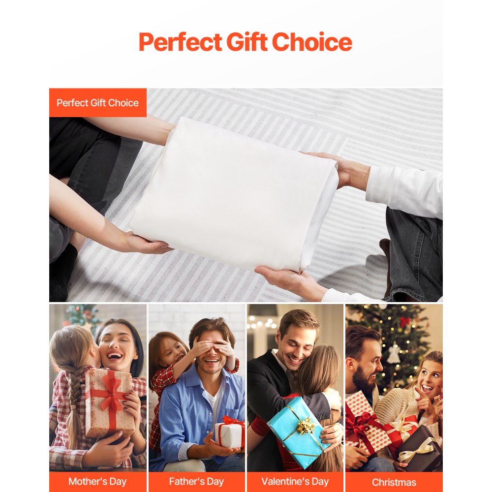 VEVOR 4-Piece Bed Sheet Set - King Size, 100% Brushed Microfiber Bedding Set with 2 Pillowcases, 1 Flat Sheet & 1 Fitted Sheet, Breathable & Wrinkle-Resistant Luxury Bed Sheets for Hotels, Bedrooms