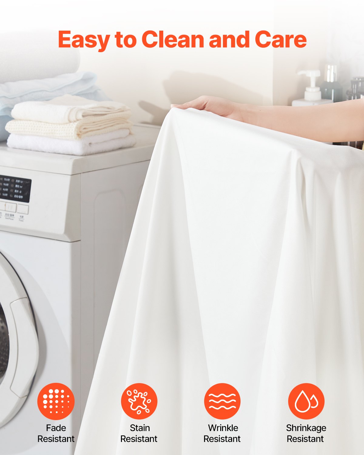 VEVOR 4-Piece Bed Sheet Set - King Size, 100% Brushed Microfiber Bedding Set with 2 Pillowcases, 1 Flat Sheet & 1 Fitted Sheet, Breathable & Wrinkle-Resistant Luxury Bed Sheets for Hotels, Bedrooms