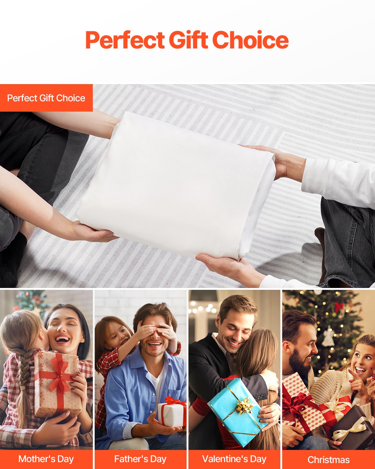 VEVOR 4-Piece Bed Sheet Set - King Size, 100% Brushed Microfiber Bedding Set with 2 Pillowcases, 1 Flat Sheet & 1 Fitted Sheet, Breathable & Wrinkle-Resistant Luxury Bed Sheets for Hotels, Bedrooms