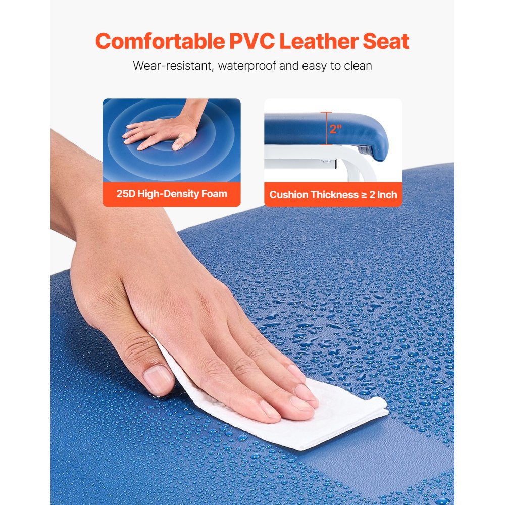 VEVOR Phlebotomy Chair, Blood Draw Chair with Adjustable Armrests and Flip Arm, 181KG/400LBS Loading Blood Drawing Medical Chair with Soft Seat, Easy-to-Clean PVC Leather for Hospitals, Labs, Clinics