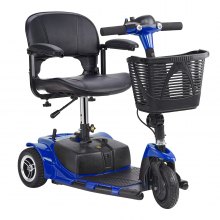 VEVOR 3 Wheel Folding Mobility Scooter for Adults & Seniors, Heavy-Duty Electric Powered Mobility Scooter & 12 Mile Long Range, All Terrain Travel Wheelchair with 9° Climbing Capacity, 265lb Capacity