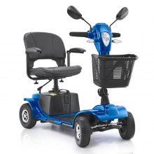 VEVOR Scooter de movilidad de 4 ruedas resistente para adultos y personas mayores – Scooter de movilidad eléctrico plegable y alcance de 12 millas, scooter de viaje todo terreno con capacidad de escalada de 9°, capacidad de 265 lb