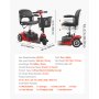 VEVOR 3-Wheel Electric Mobility Scooter for Adult & Seniors, Foldable Mobility Scooter with 20KM Long Range, All Terrain Travel Wheelchair with Anti-slip Wheels, 9° Climbing Capacity & 120kg Loading