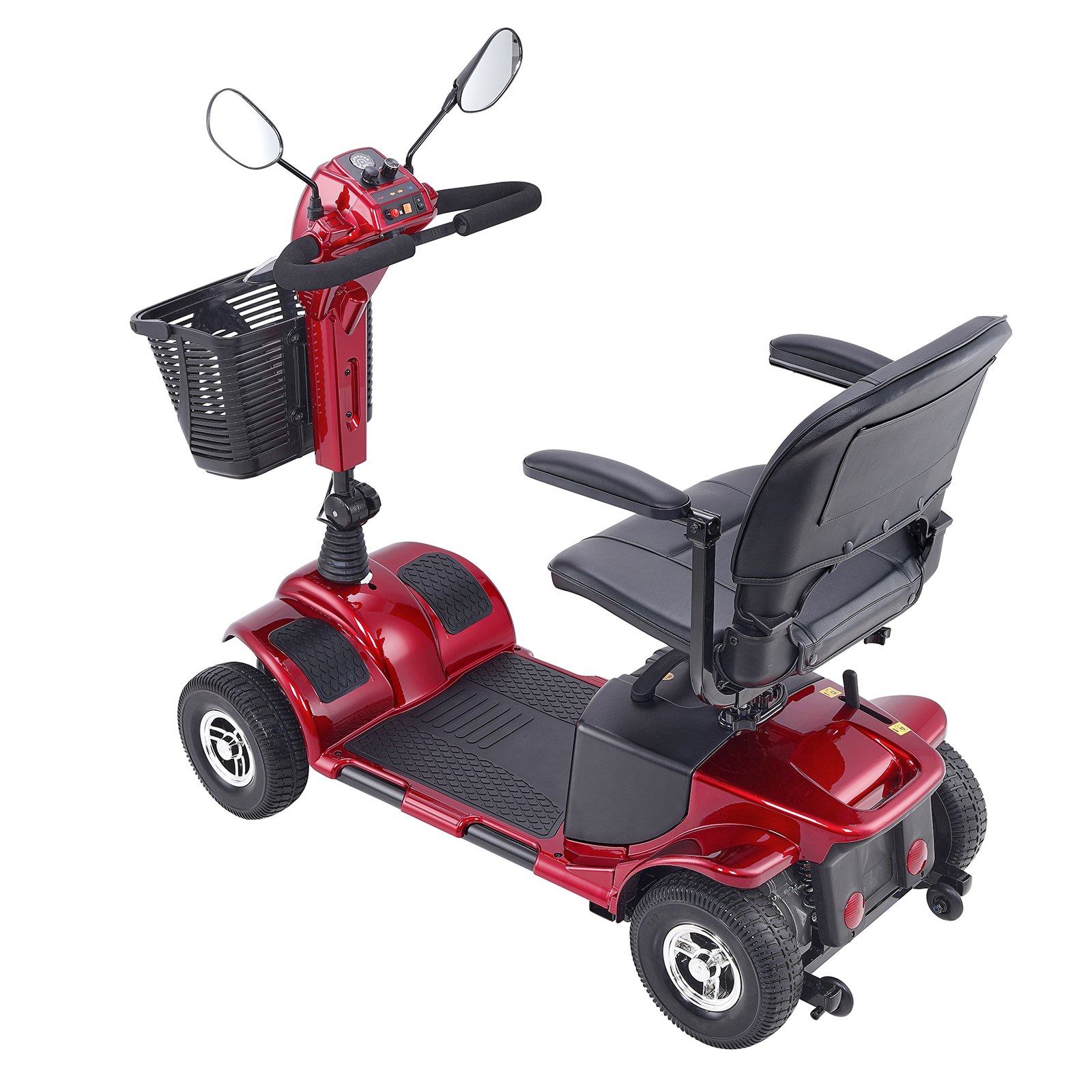 VEVOR Heavy-Duty 4 Wheel Mobility Scooter for Adults & Seniors - Folding Electric Powered Mobility Scooter & 12 Mile Long Range, All Terrain Travel Scooter with 9° Climbing Capacity, 265lb Capacity