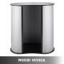 VEVOR Portable Trade Show Counter Corrugated Plastic Sidewalls Pop Up Podium Counter Black Top Trade Show Table Display with Carrying Bags for Exhibition Promotion Retail (Black)