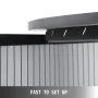 VEVOR trade show counter setup close-up with text &quot;fast to set up&quot;.