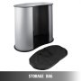 VEVOR Portable Trade Show Counter Corrugated Plastic Sidewalls Pop Up Podium Counter Black Top Trade Show Table Display with Carrying Bags for Exhibition Promotion Retail (Black)