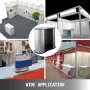 VEVOR trade show counter with various booth setups highlighting wide application usage.