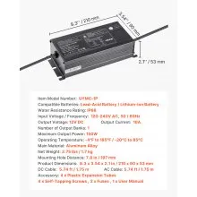 1-Bank 10A 12V Smart Marine Battery Charger Onboard IP68 Waterproof Boat RV