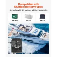 2-Bank 10A 12V Smart Marine Battery Charger Onboard IP68 Waterproof Boat RV