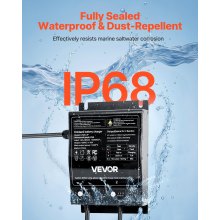 2-Bank 10A 12V Smart Marine Battery Charger Onboard IP68 Waterproof Boat RV