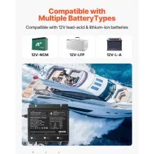 3-Bank 10A 12V Smart Marine Battery Charger Onboard IP68 Waterproof Boat RV