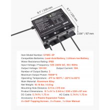 3-Bank 10A 12V Smart Marine Battery Charger Onboard IP68 Waterproof Boat RV