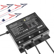 3-Bank 10A 12V Smart Marine Battery Charger Onboard IP68 Waterproof Boat RV