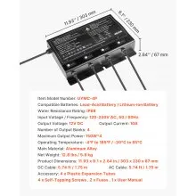 4-Bank 10A 12V Smart Marine Battery Charger Onboard IP68 Waterproof Boat RV