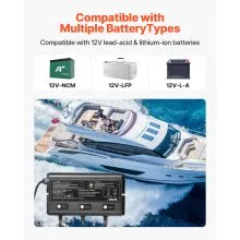 3-Bank 5A 12V Smart Marine Battery Charger Onboard IP68 Waterproof Boat RV Yacht