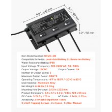 3-Bank 5A 12V Smart Marine Battery Charger Onboard IP68 Waterproof Boat RV Yacht