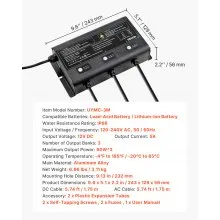 3-Bank 5A 12V Smart Marine Battery Charger Onboard IP68 Waterproof Boat RV Yacht