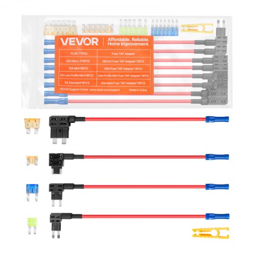 4 Types 12V Add-A-Circuit Adapter And Fuse Kit,Fuse Tap Holder With MICRO2 Mini ATC ATS Low Profile