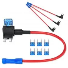 VEVOR 12V Car Add-a-Circuit Fuse Tap 24 Pcs Mini ATO ATC ATM Blade Fuse Holder