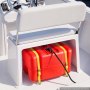 VEVOR Marine Fuel Tank, 45.4 L Boat Gas Tank Portable Outboard Gas Can, for Outboard Engine Boats, Yacht, Fishing Boat, Deck Boat, Gas Container, Fuel Gauge, Hose & Primer Bulb, Premium HDPE, Red