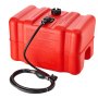 VEVOR Marine Fuel Tank, 45.4 L Boat Gas Tank Portable Outboard Gas Can, for Outboard Engine Boats, Yacht, Fishing Boat, Deck Boat, Gas Container, Fuel Gauge, Hose & Primer Bulb, Premium HDPE, Red