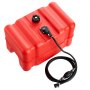 VEVOR Marine Fuel Tank, 45.4 L Boat Gas Tank Portable Outboard Gas Can, for Outboard Engine Boats, Yacht, Fishing Boat, Deck Boat, Gas Container, Fuel Gauge, Hose & Primer Bulb, Premium HDPE, Red