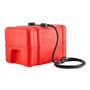 VEVOR Marine Fuel Tank, 45.4 L Boat Gas Tank Portable Outboard Gas Can, for Outboard Engine Boats, Yacht, Fishing Boat, Deck Boat, Gas Container, Fuel Gauge, Hose & Primer Bulb, Premium HDPE, Red