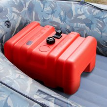 VEVOR Marine Fuel Tank, 14.53 Gallon/55L, Portable Boat Fuel Gas Tank for Outboard Engine Boats, Plastic Outboard Marine Boat Fuel Tank with Hose, Easy to Carry for Yacht, Fishing Boat, Deck Boat, Red