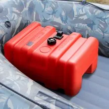VEVOR Marine Fuel Tank, 14.53 Gallon/55L, Portable Boat Fuel Gas Tank for Outboard Engine Boats, Plastic Outboard Marine Boat Fuel Tank with Hose, Easy to Carry for Yacht, Fishing Boat, Deck Boat, Red