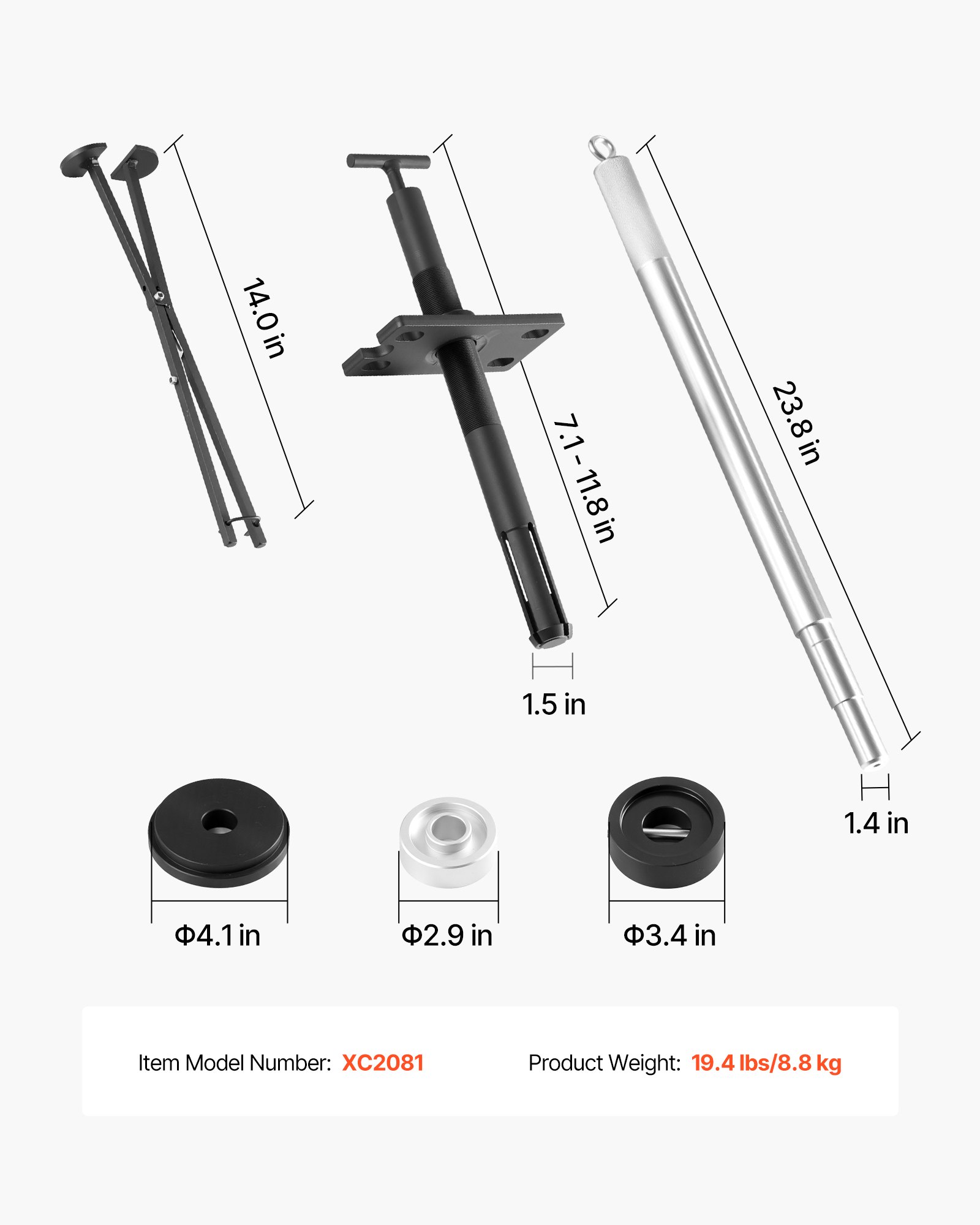 VEVOR Mercruiser Alignment Tool & Gimbal Bearing Puller Set, Compatible with Mercruisers, OMC, Volvo Cobra Bell Housings, Engine Alignment Bearing Puller Seal Bellow Expander Tools Puller Installer