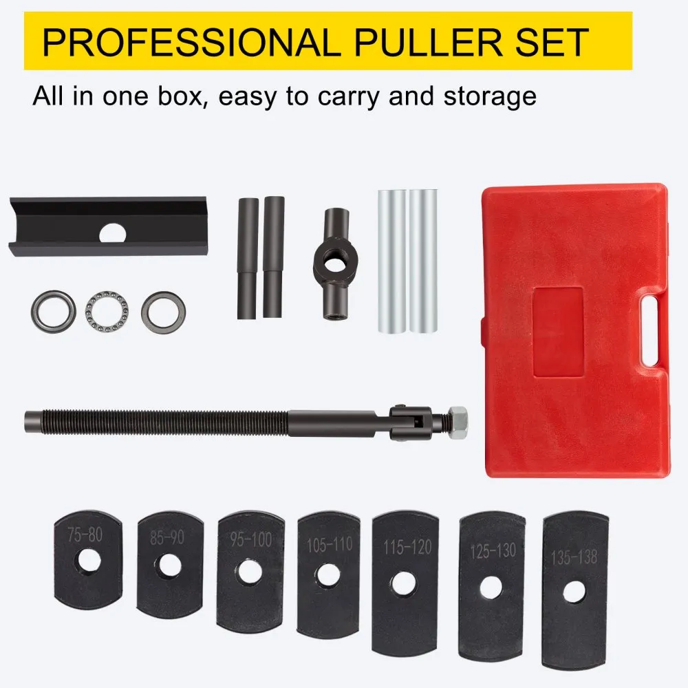 VEVOR cylinder liner puller set with accessories and red carrying case