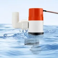 VEVOR Livewell Pump for Boat, 12V 1100 GPH Straight Livewell Aerator Pump with Dual Inlet, ABA Housing & Detachable Motor Cartridge, Corrosion-Resistant Livewell/Baitwell Pump for Freshwater Saltwater