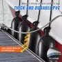 VEVOR Boat Fenders, 14 cm x 51 cm Boat Bumpers for Docking, Inflatable Ribbed Fender with Center Holes, Marine Boat Dock Fender Bumper with Air Pump, 4 Needles and 4 Ropes and Storage Bag, Black