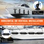 VEVOR Boat Fenders Inflatable Ribbed Boat Bumpers for Docking 6.5" x 23" Black