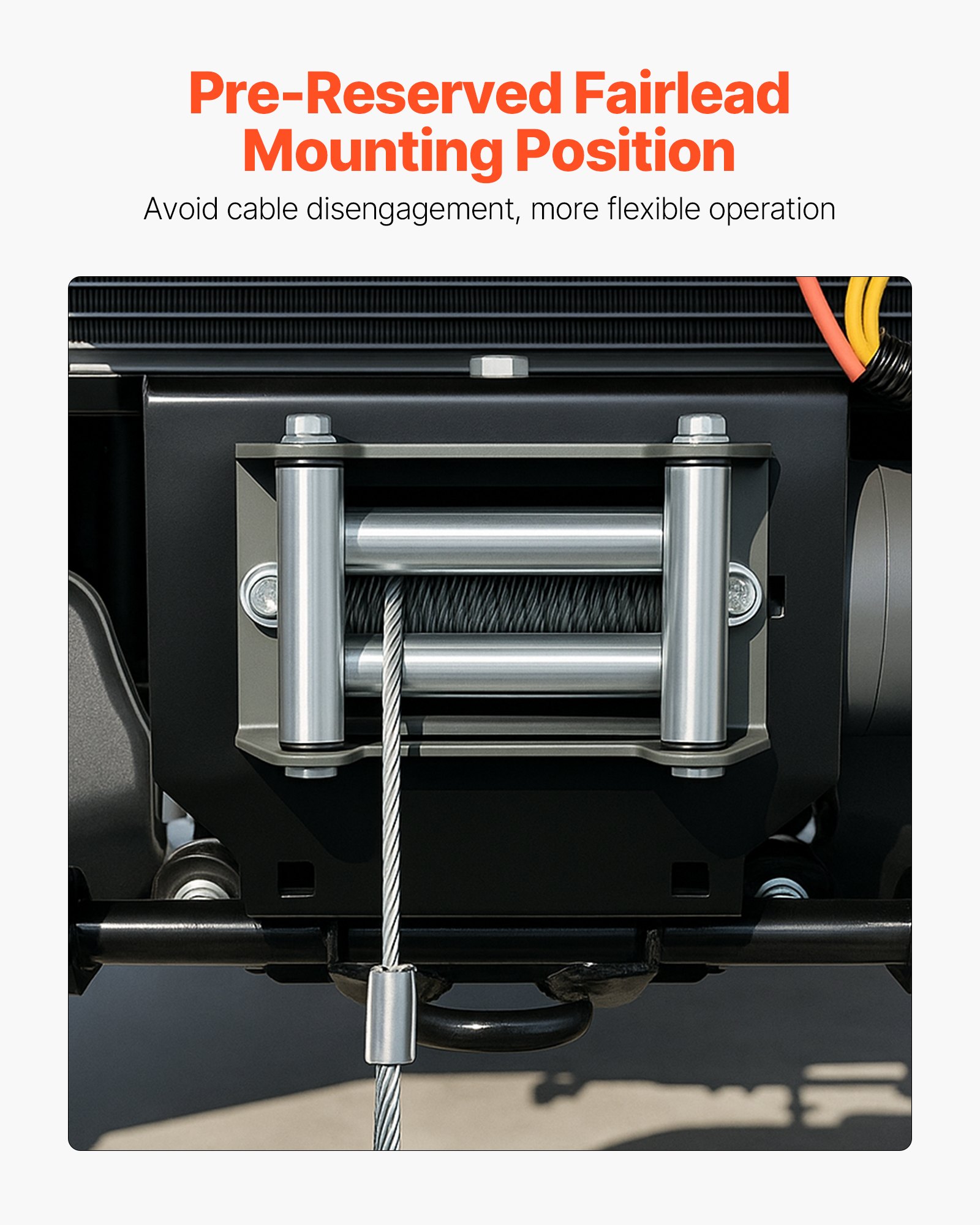 VEVOR Winch Mount, Winch Capacity of 907-1633 kg, Trailer Hitch Winch Mount for Select Polaris Sportsman Models (2009 and Newer), 2 Mounting Hole Design, Powder Coated Steel, Fit for Desert Rescue